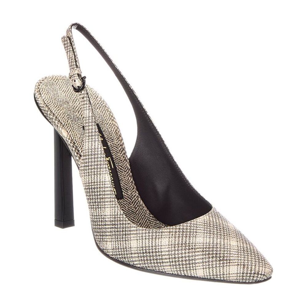 Ferragamo Jessie Leather Pump, Metallic